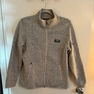 L.L. Bean Women's Gray Fleece Sweater Jacket